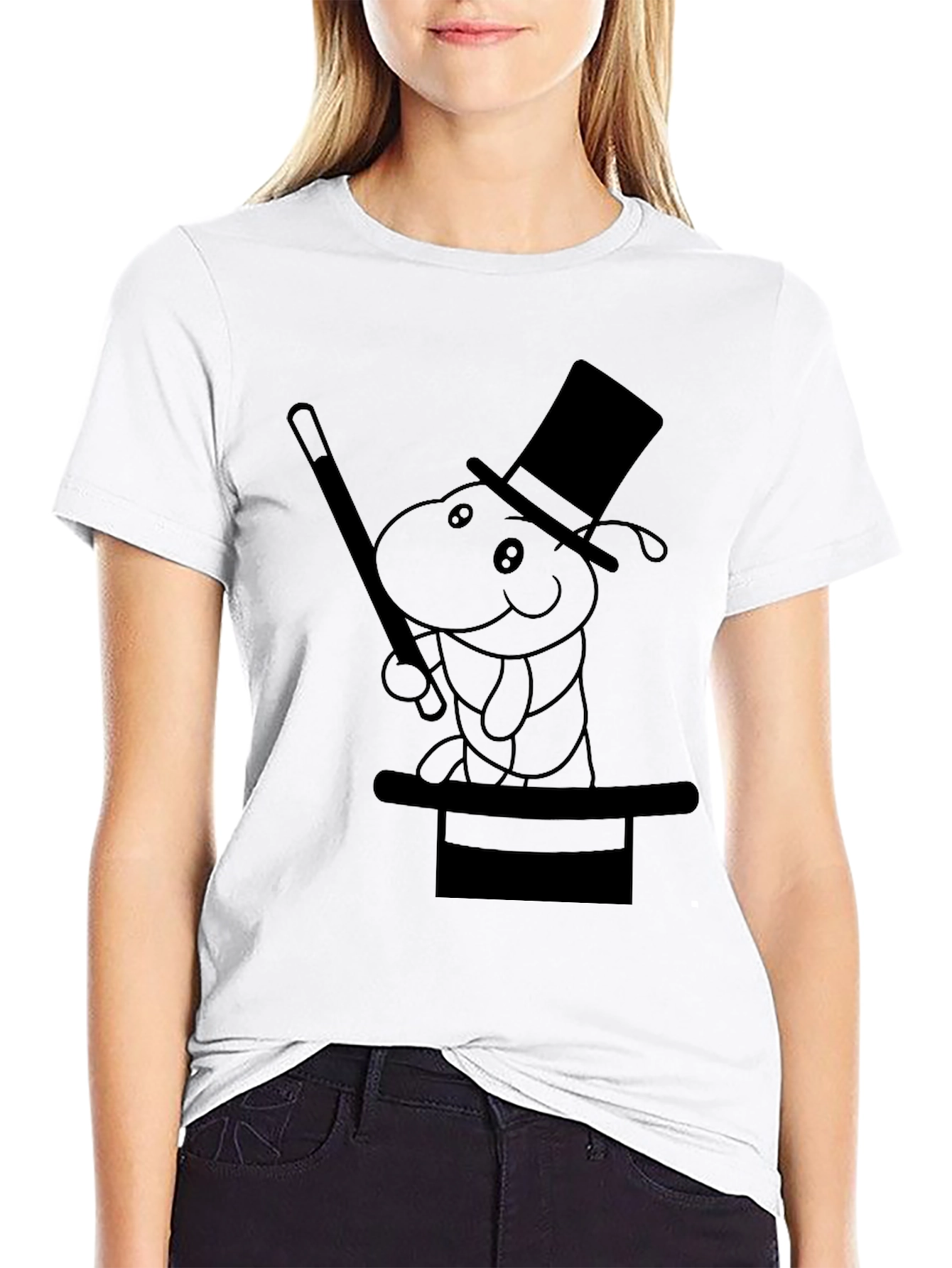 Magical Worm T-Shirt - Black Cotton Tee