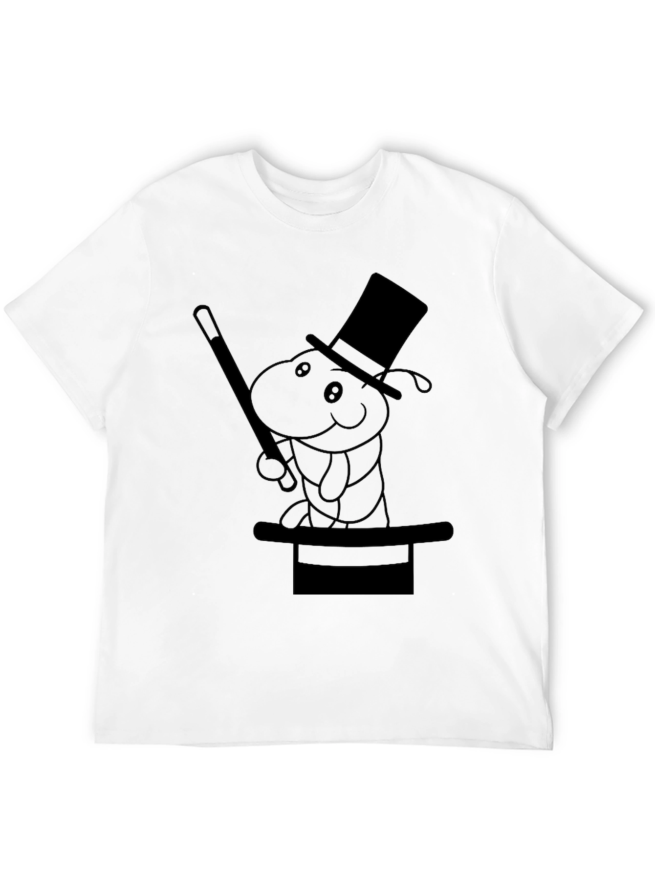Magical Worm T-Shirt - Black Cotton Tee