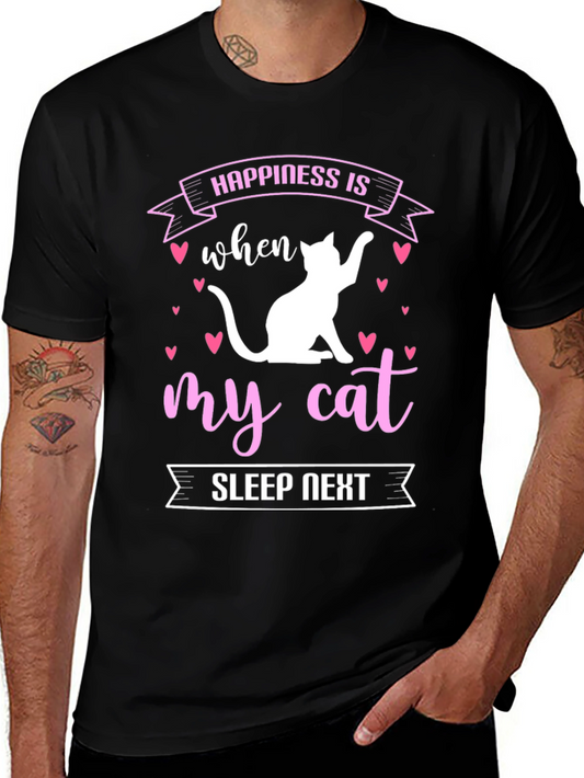 Happiness is My Cat Sleep Next T-Shirt