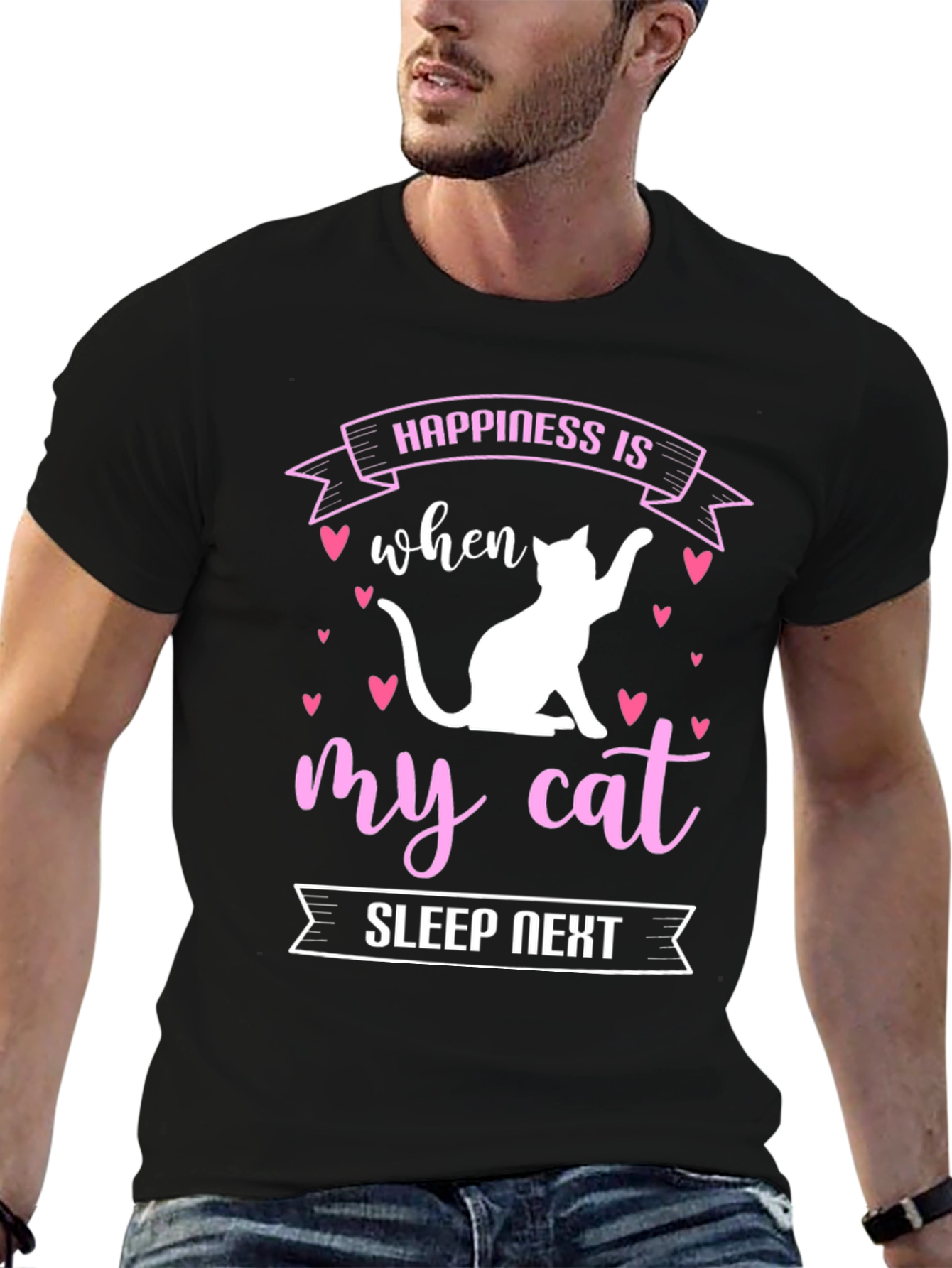 Happiness is My Cat Sleep Next T-Shirt