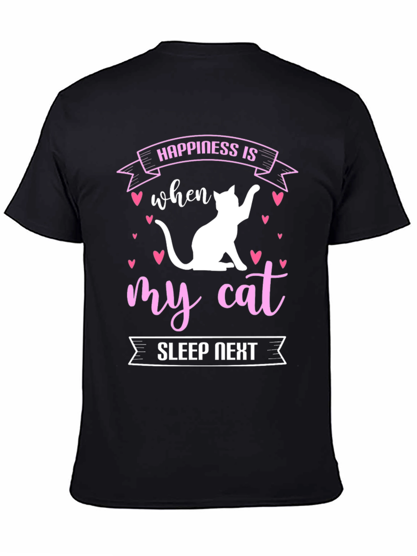 Happiness is My Cat Sleep Next T-Shirt