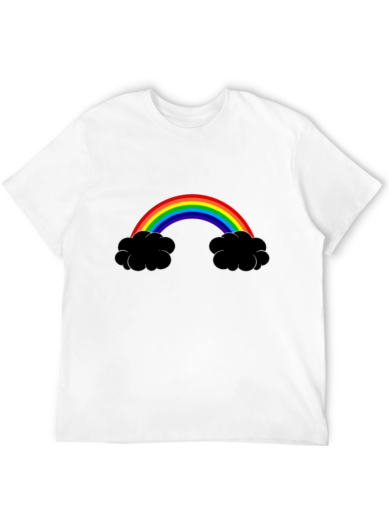 Rainbow Cloud Graphic Tee - Black