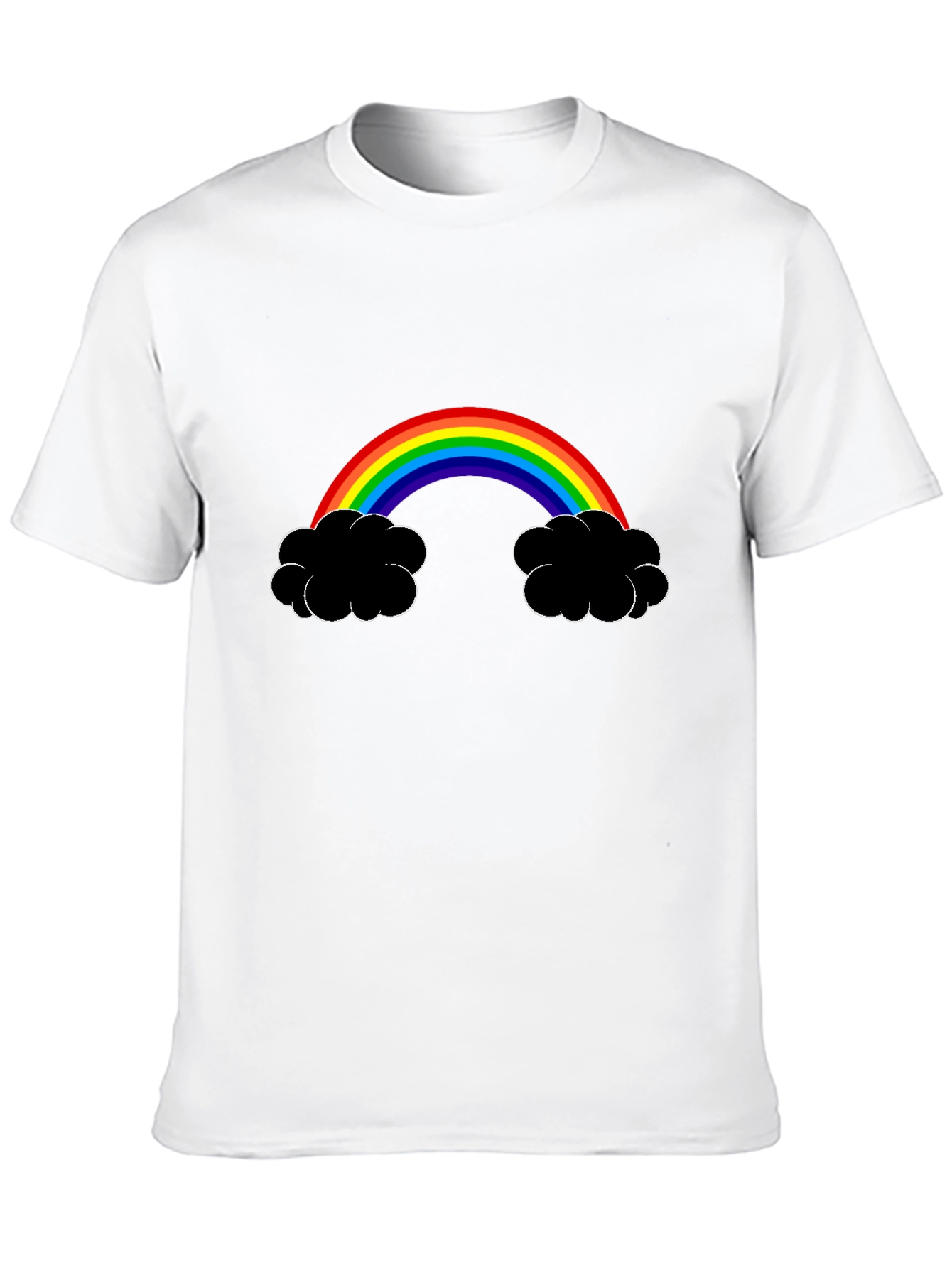 Rainbow Cloud Graphic Tee - Black