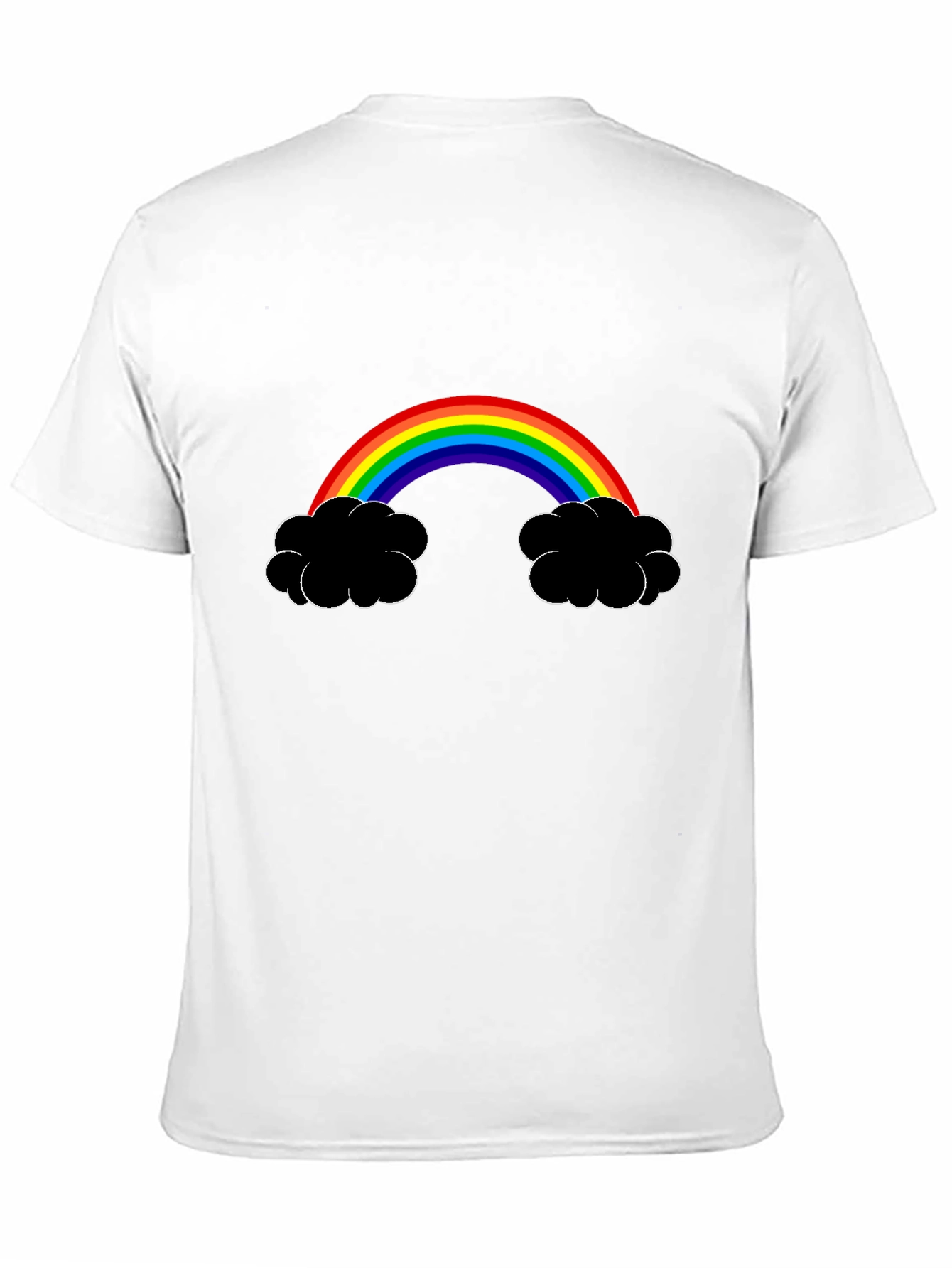 Rainbow Cloud Graphic Tee - Black
