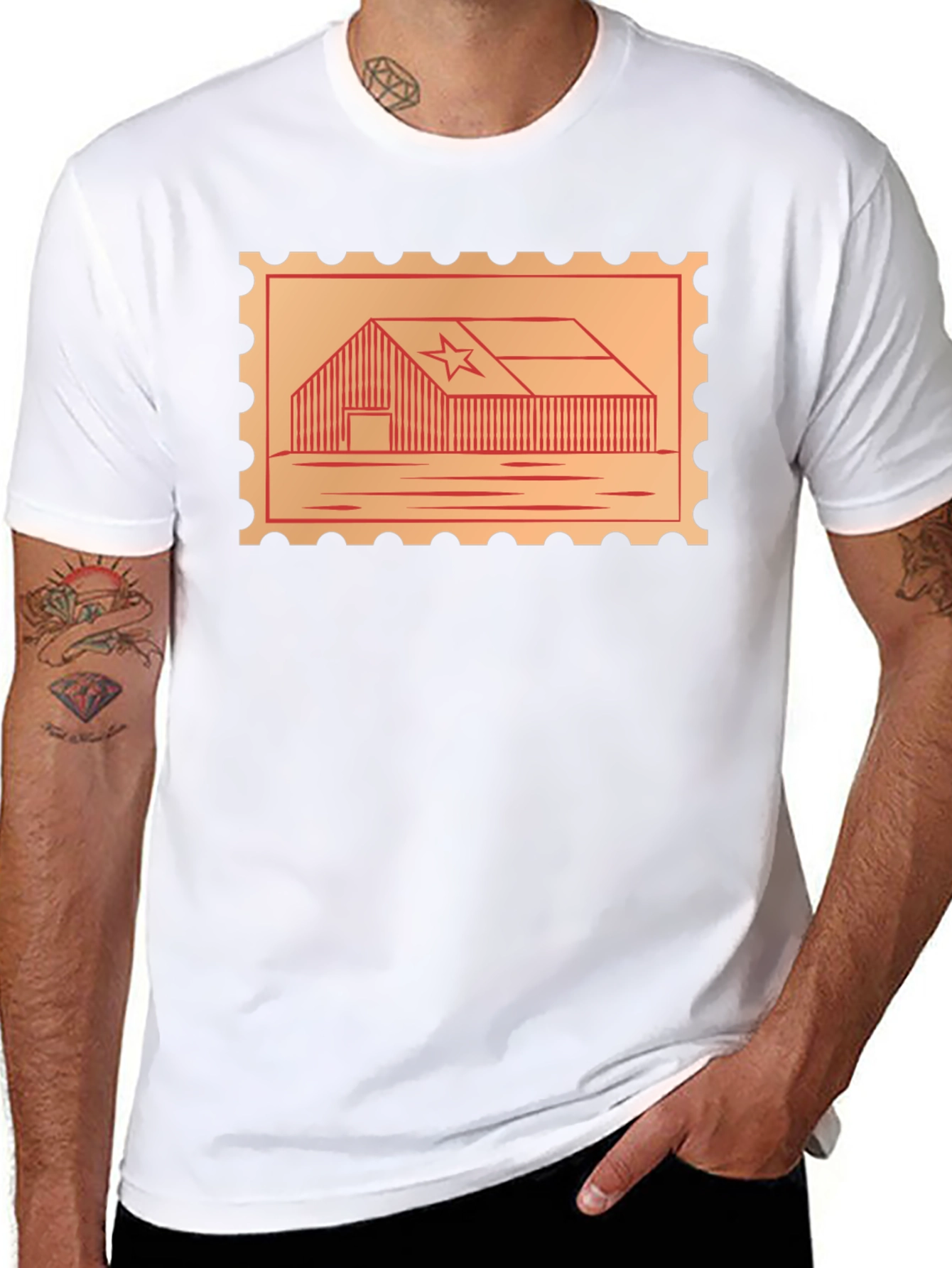 Texas Barn Stamp T-Shirt - Graphic Tee