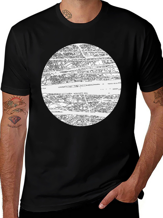 Abstract Graphic Black T-Shirt