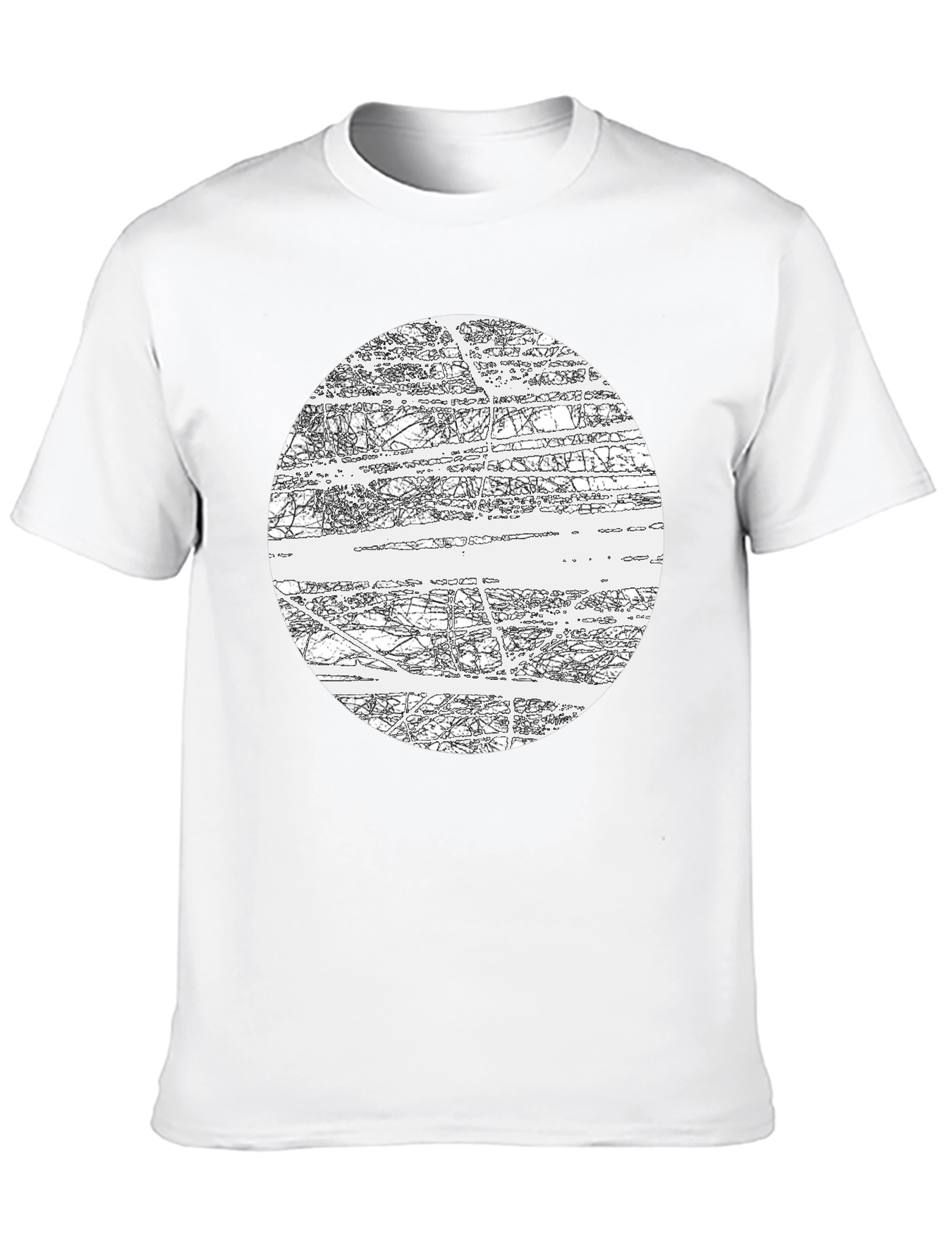 Abstract Graphic Black T-Shirt