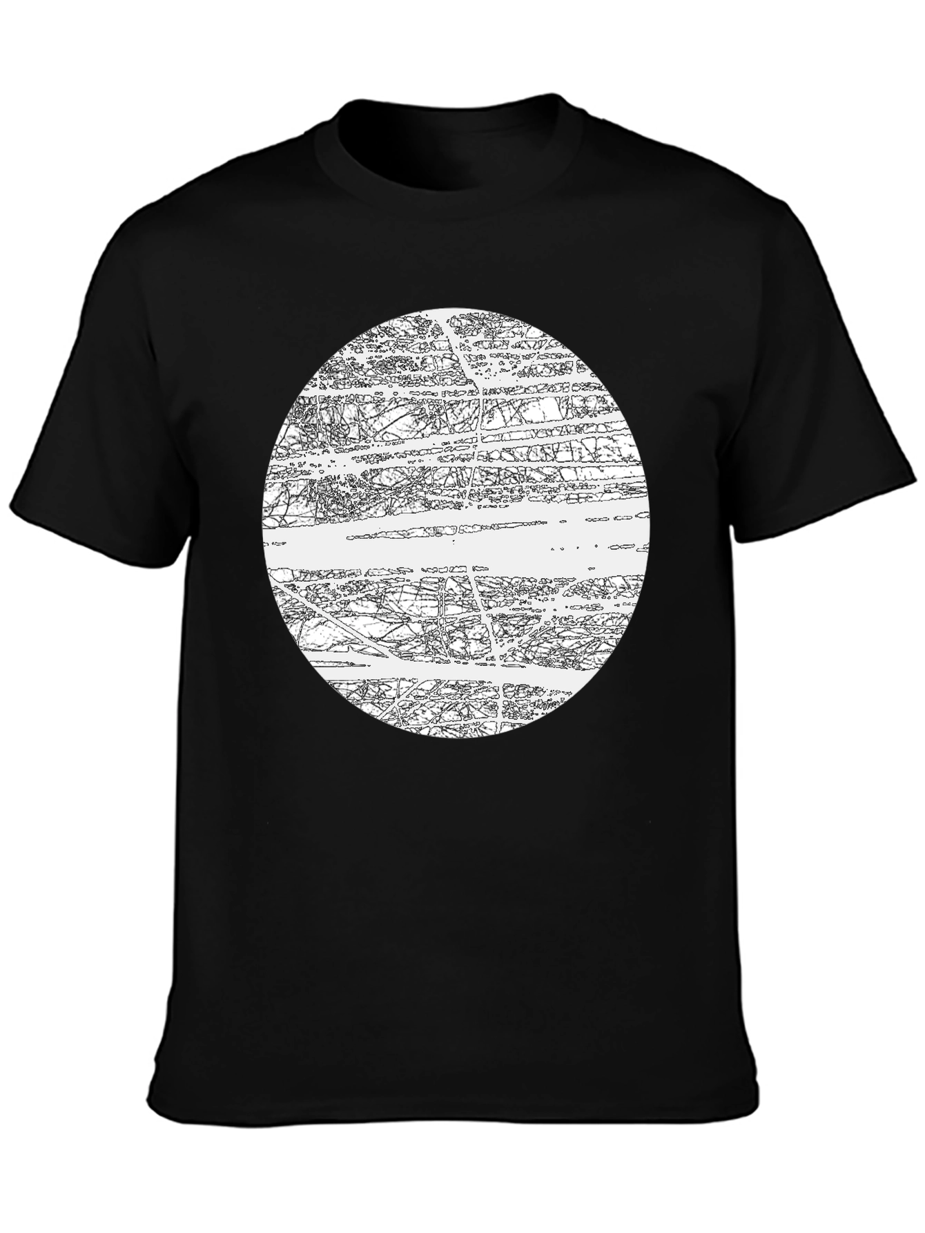 Abstract Graphic Black T-Shirt