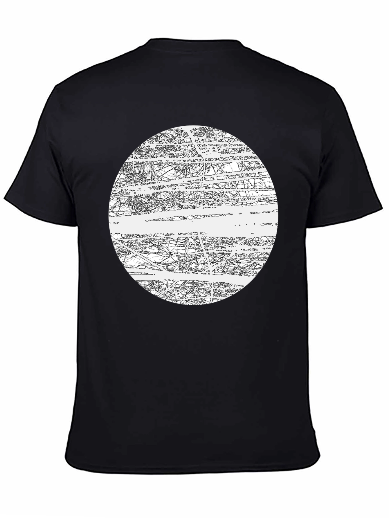 Abstract Graphic Black T-Shirt