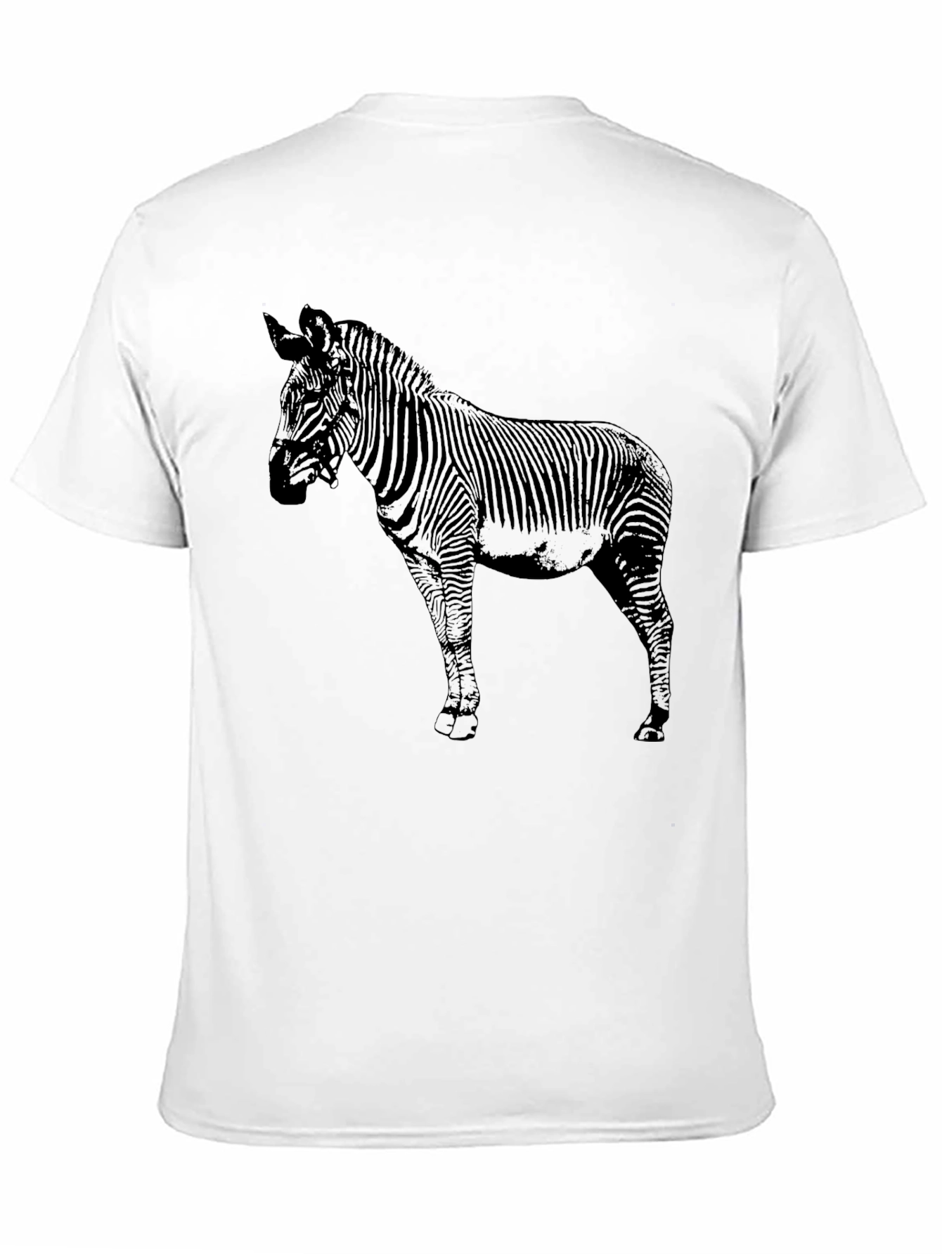 Zebra Graphic Print Black T-Shirt
