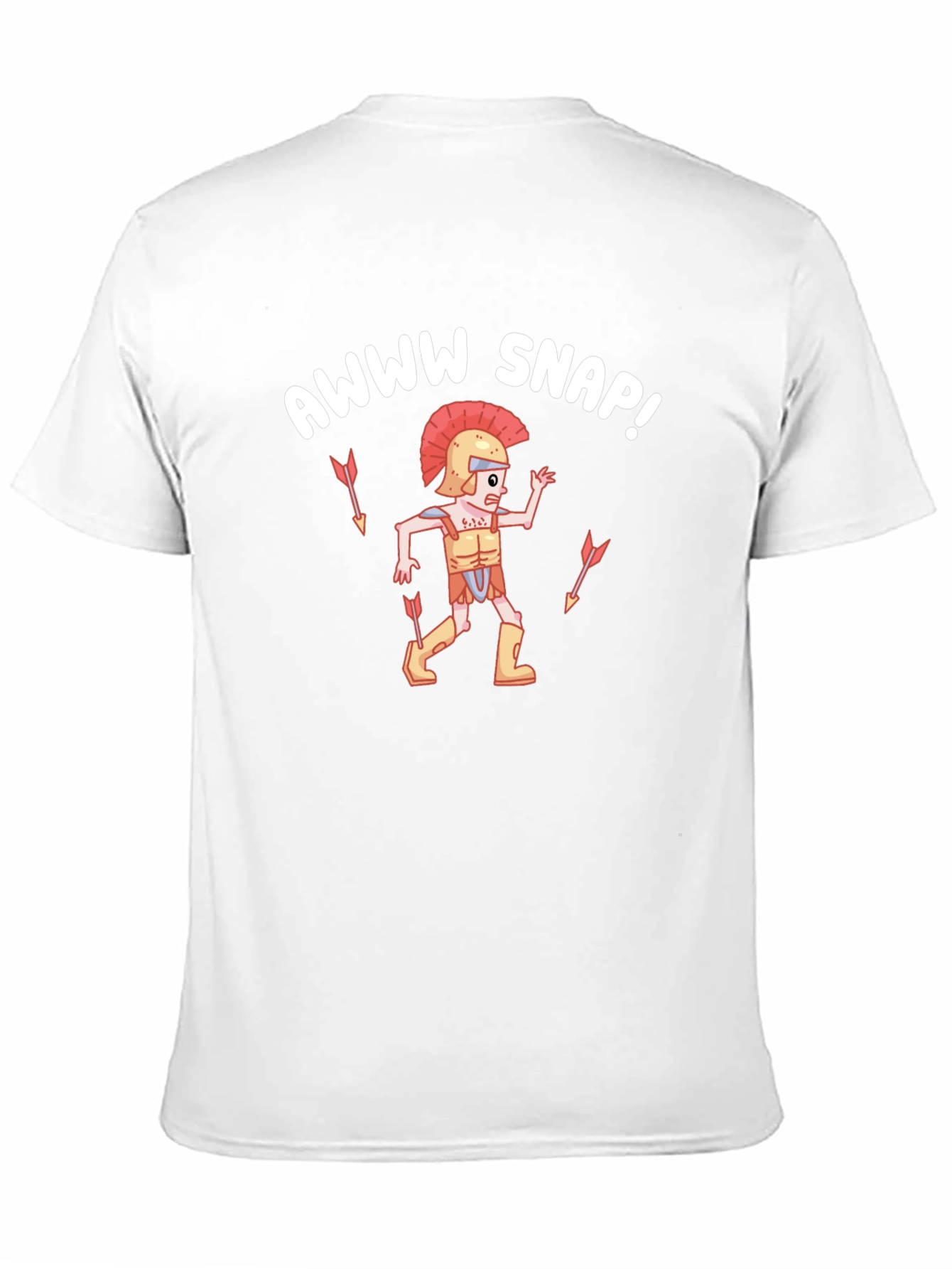 Awww Snap! Cartoon Roman Soldier Black T-Shirt