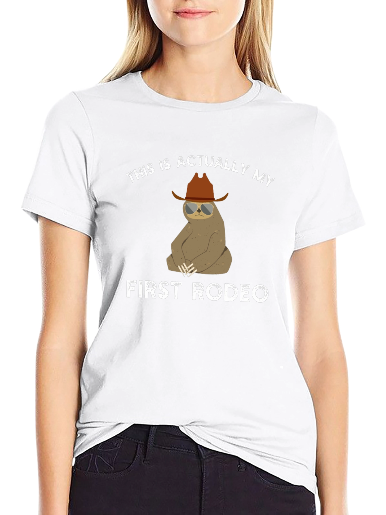 Funny Sloth Rodeo T-Shirt - First Rodeo Design