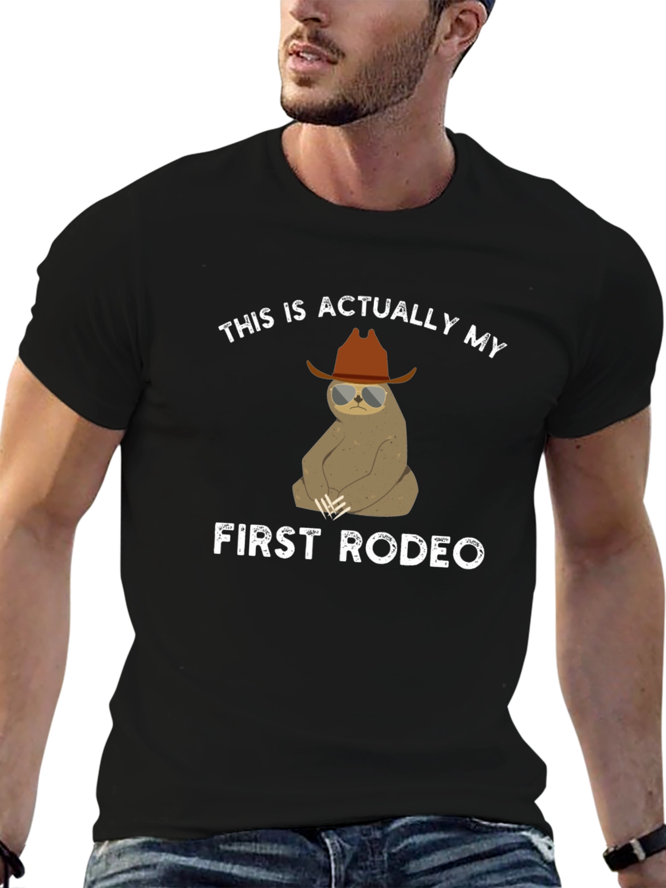 Funny Sloth Rodeo T-Shirt - First Rodeo Design