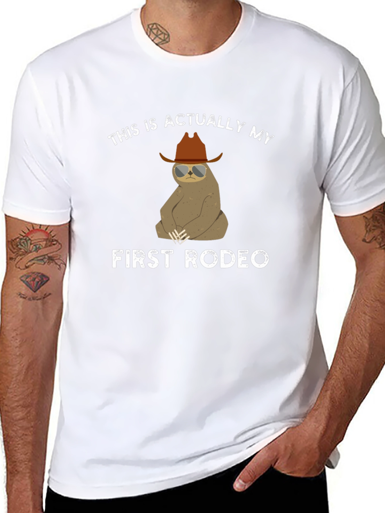 Funny Sloth Rodeo T-Shirt - First Rodeo Design