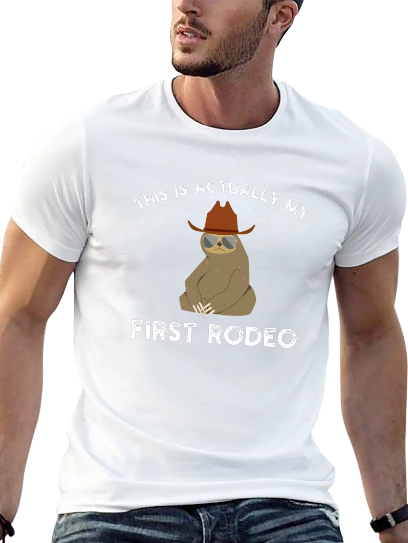 Funny Sloth Rodeo T-Shirt - First Rodeo Design