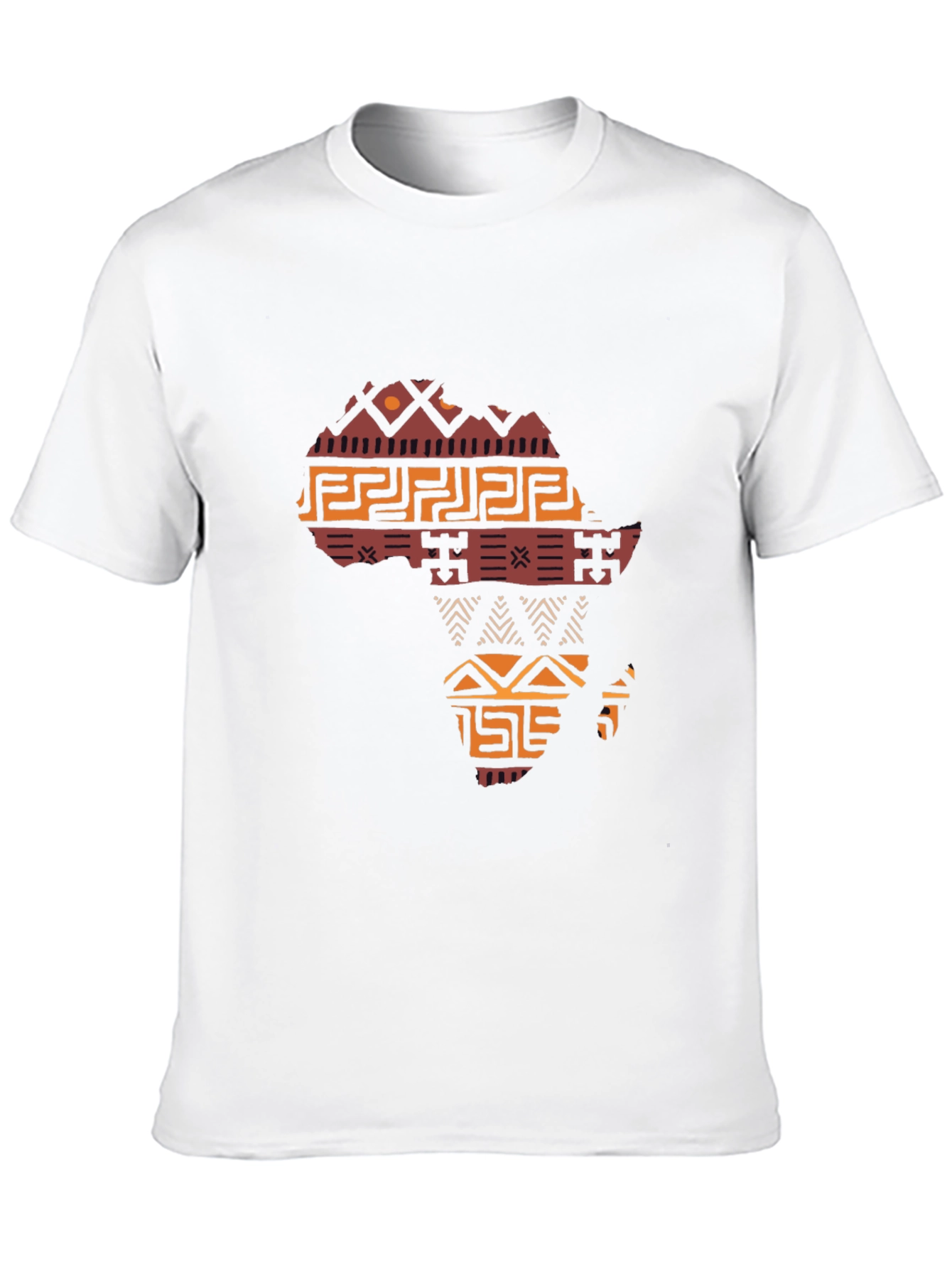 Africa Map Graphic T-Shirt - Black Crew Neck Tee