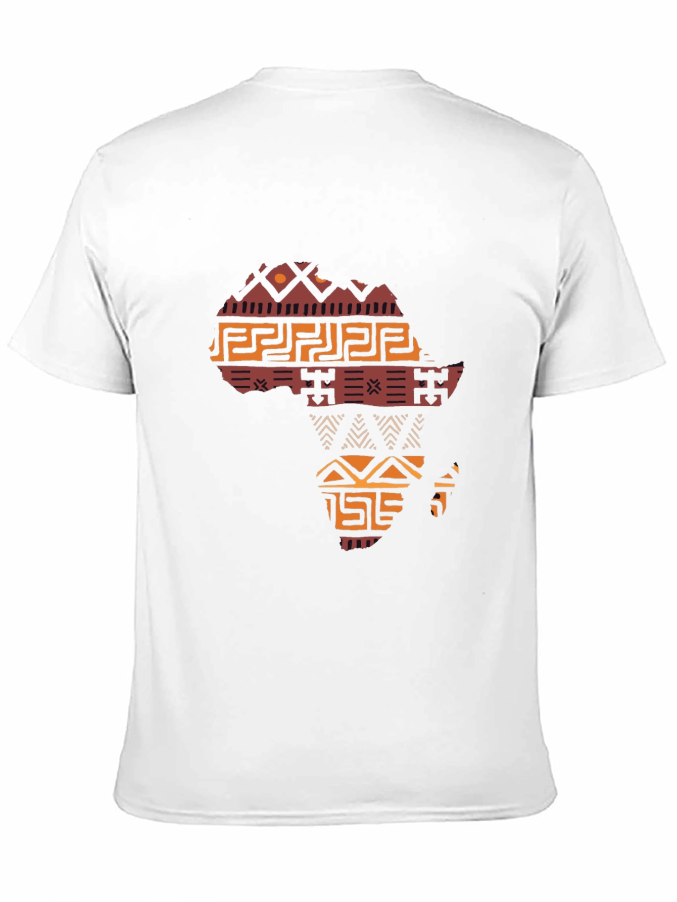 Africa Map Graphic T-Shirt - Black Crew Neck Tee