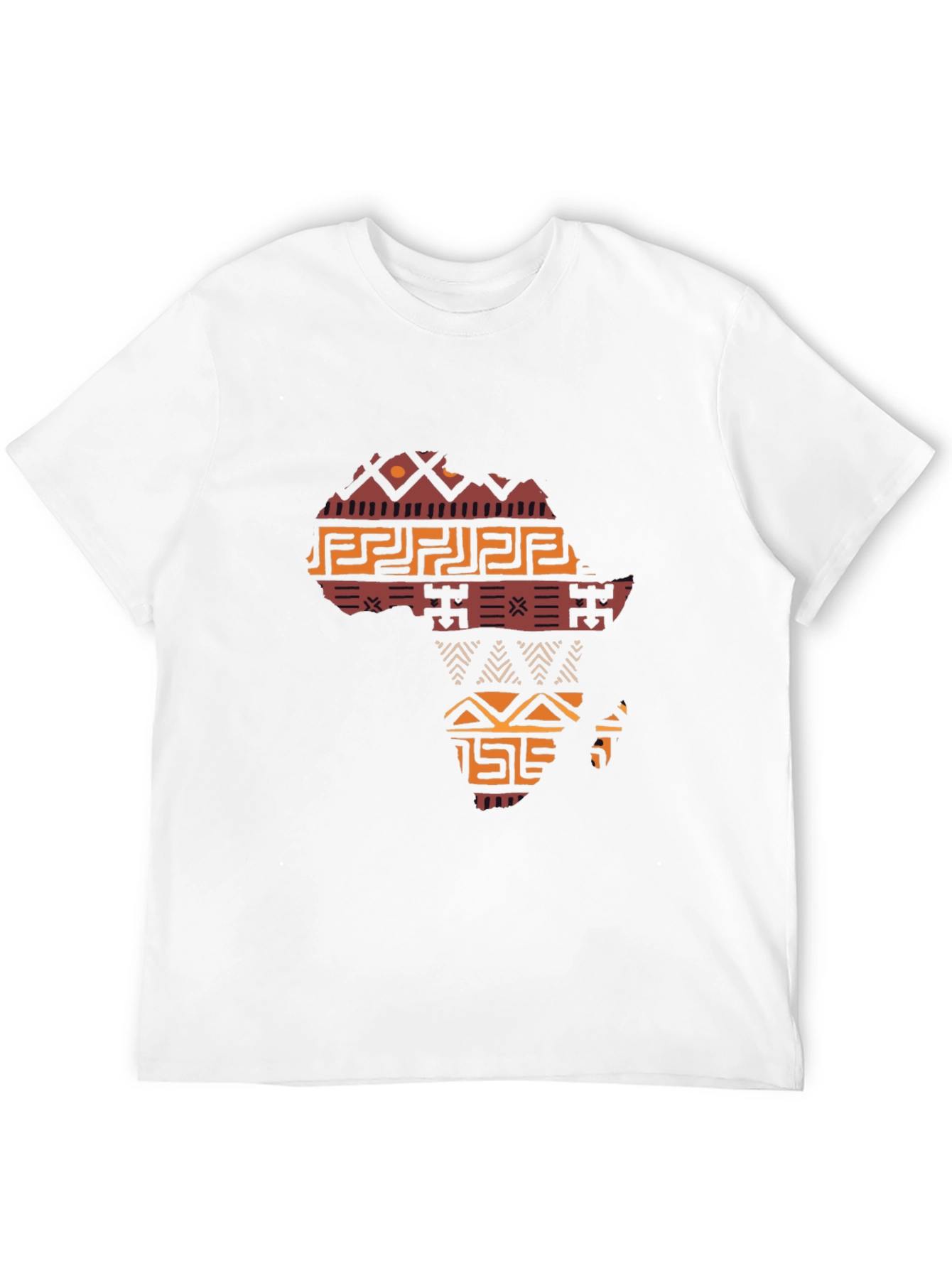 Africa Map Graphic T-Shirt - Black Crew Neck Tee
