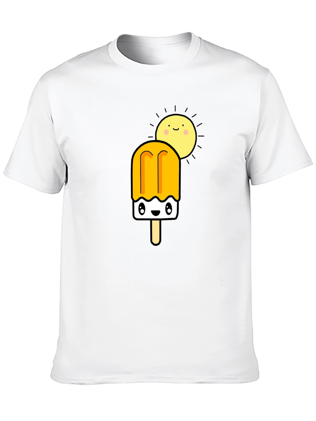 Cute Popsicle & Sun Graphic Tee - Summer Fun