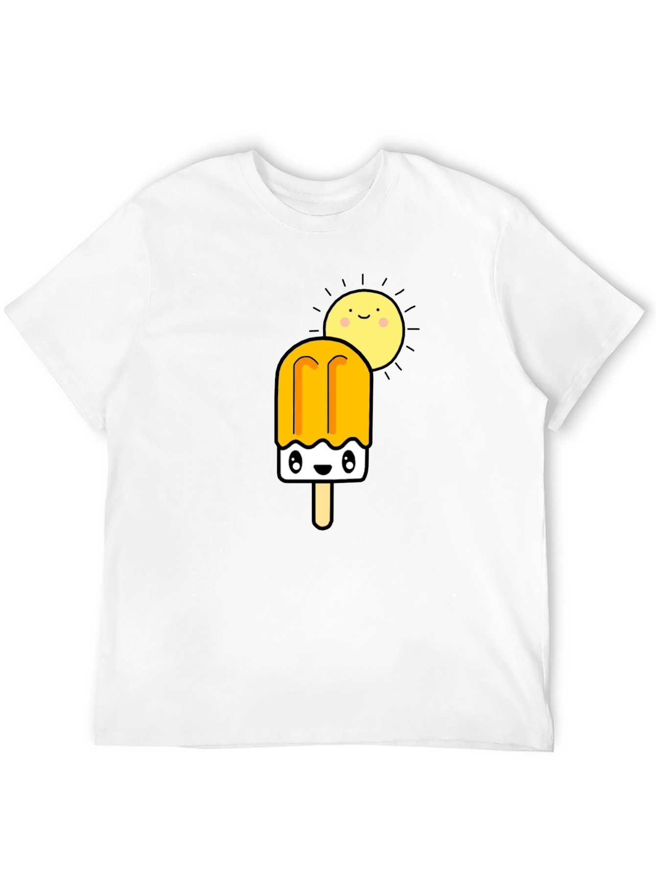 Cute Popsicle & Sun Graphic Tee - Summer Fun