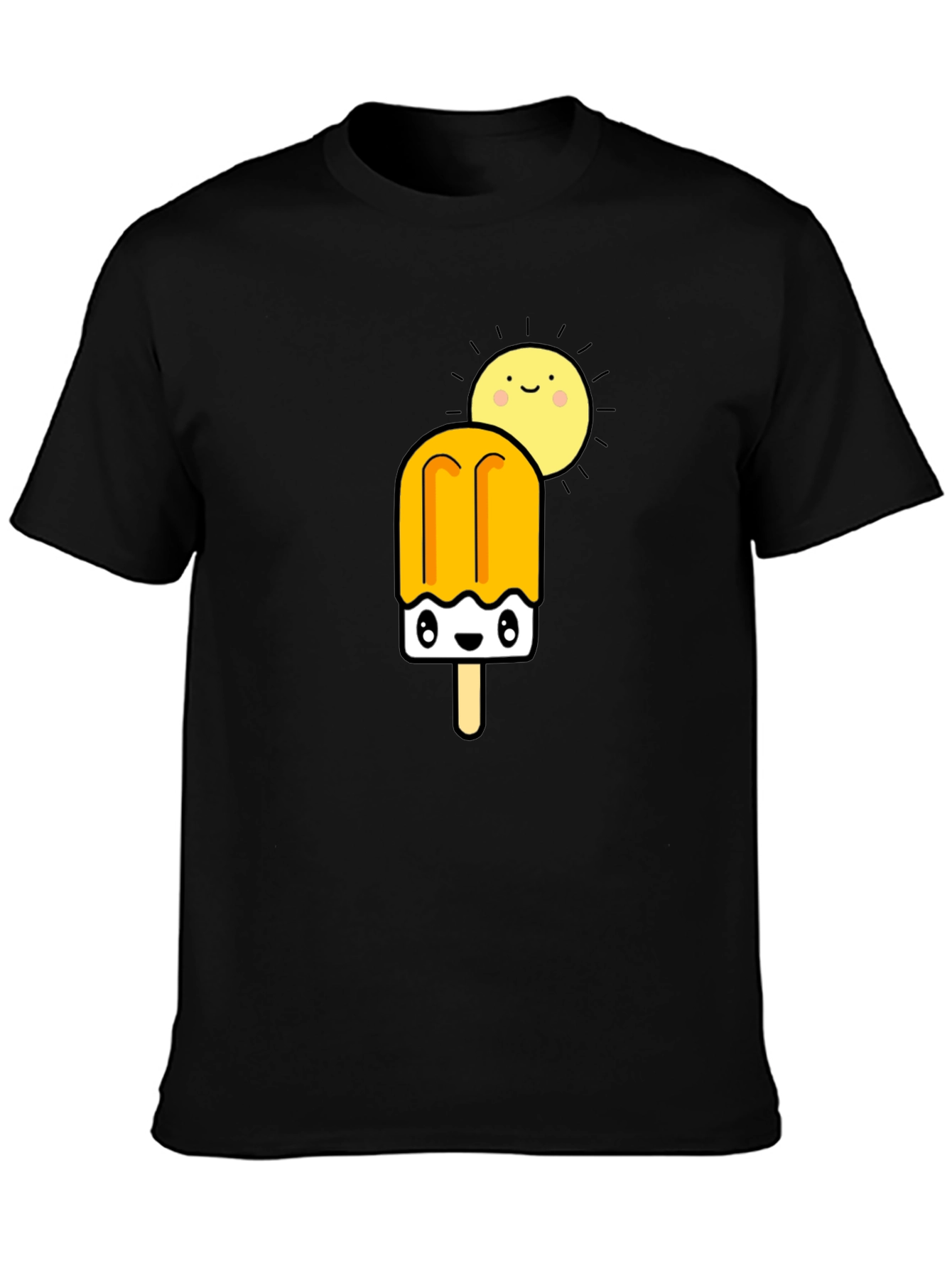 Cute Popsicle & Sun Graphic Tee - Summer Fun
