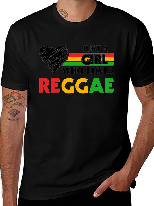 Just A Girl Who Loves Reggae T-Shirt - Black