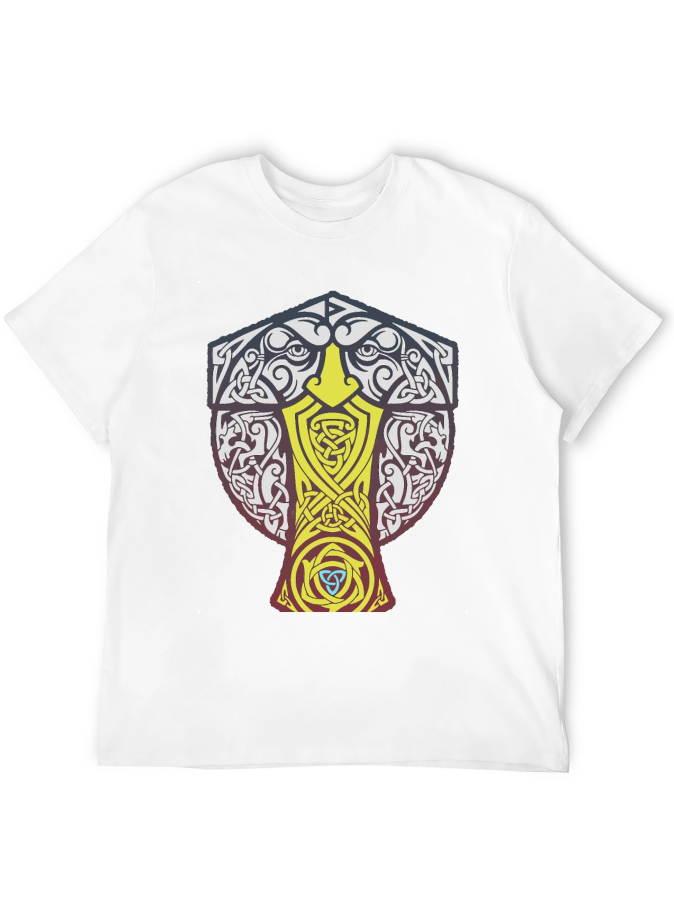 Viking Knotwork Raven T-Shirt - Black
