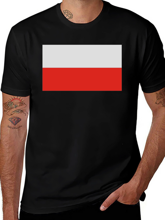 Poland Flag T-Shirt - Black Casual Tee