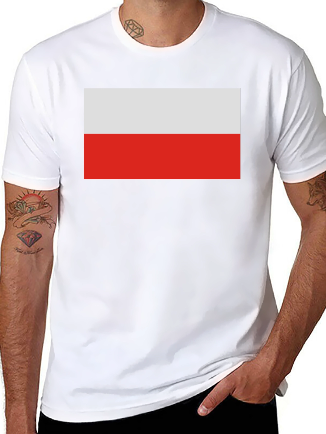Poland Flag T-Shirt - Black Casual Tee