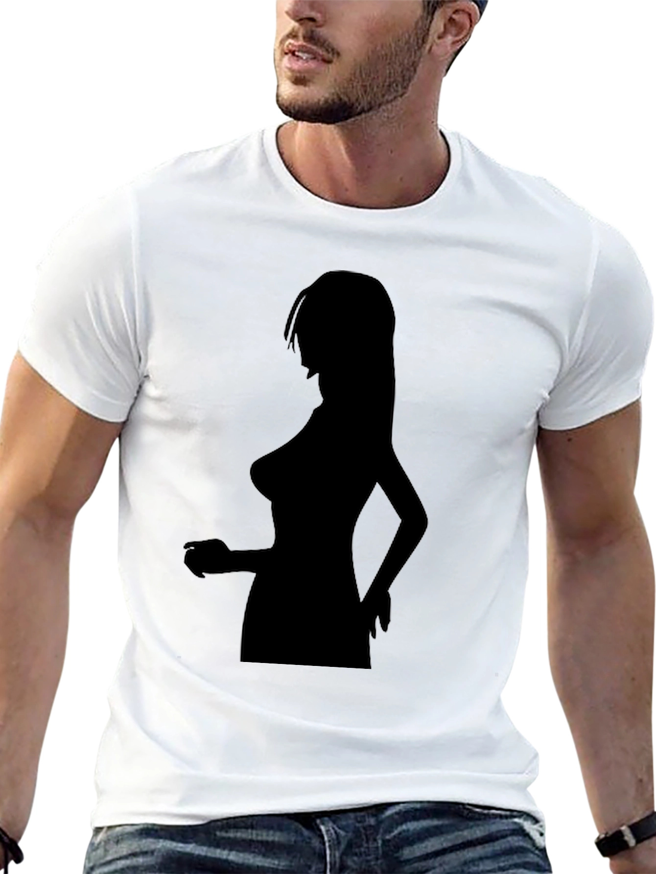 Silhouette Graphic Print Mens T-Shirt