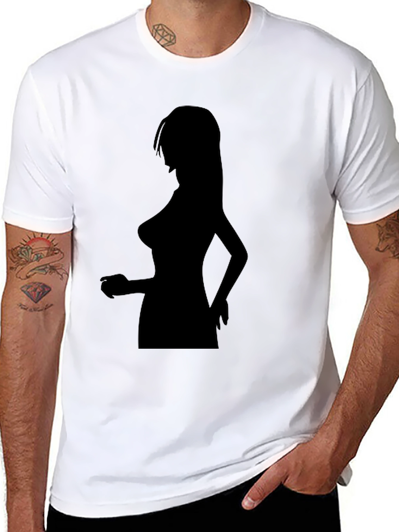 Silhouette Graphic Print Mens T-Shirt