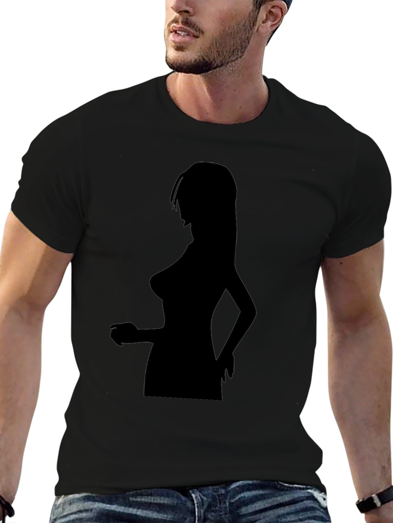 Silhouette Graphic Print Mens T-Shirt