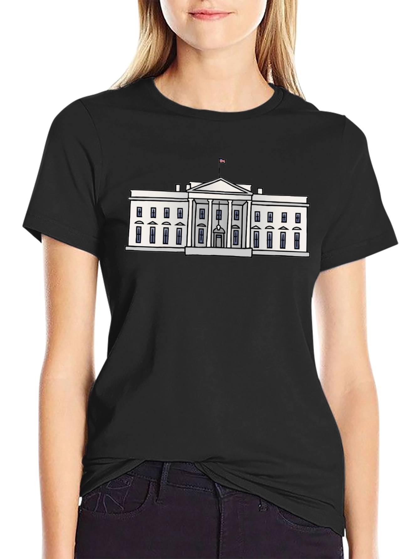 White House Graphic Tee - Patriotic Style