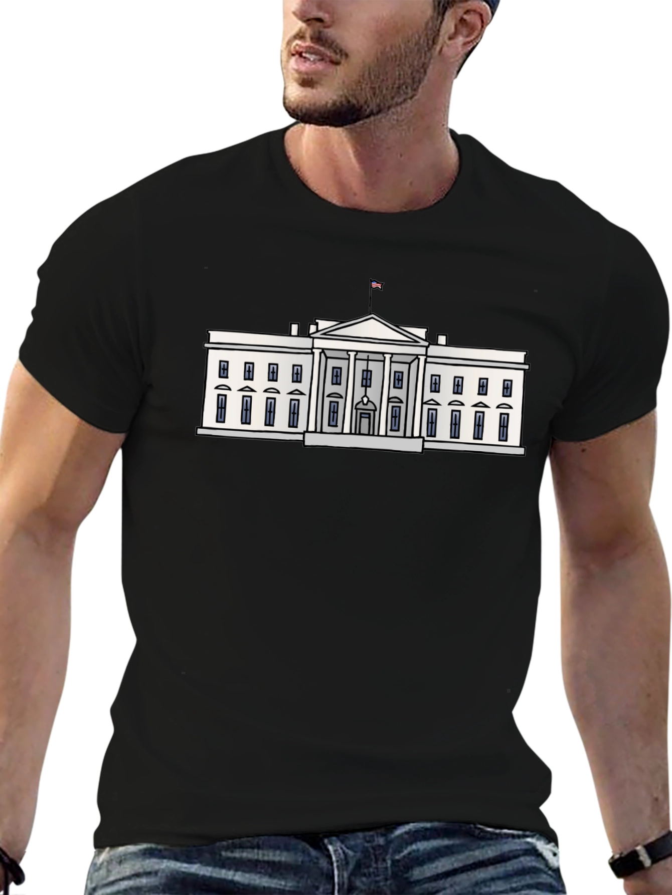 White House Graphic Tee - Patriotic Style