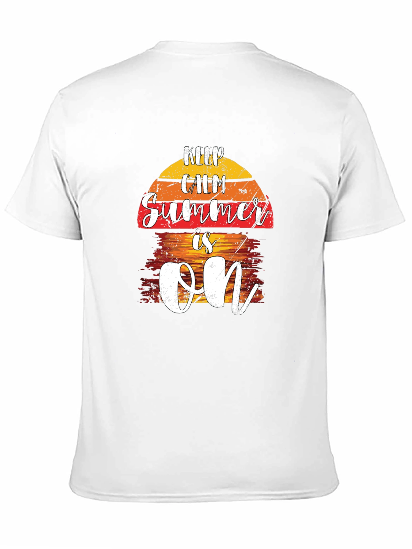 Keep Calm Summer Is On Black T-Shirt
