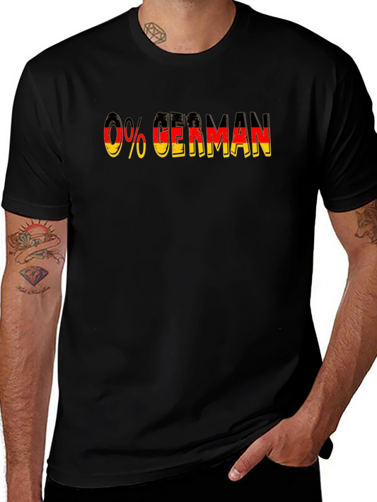 0% German Flag Graphic T-Shirt