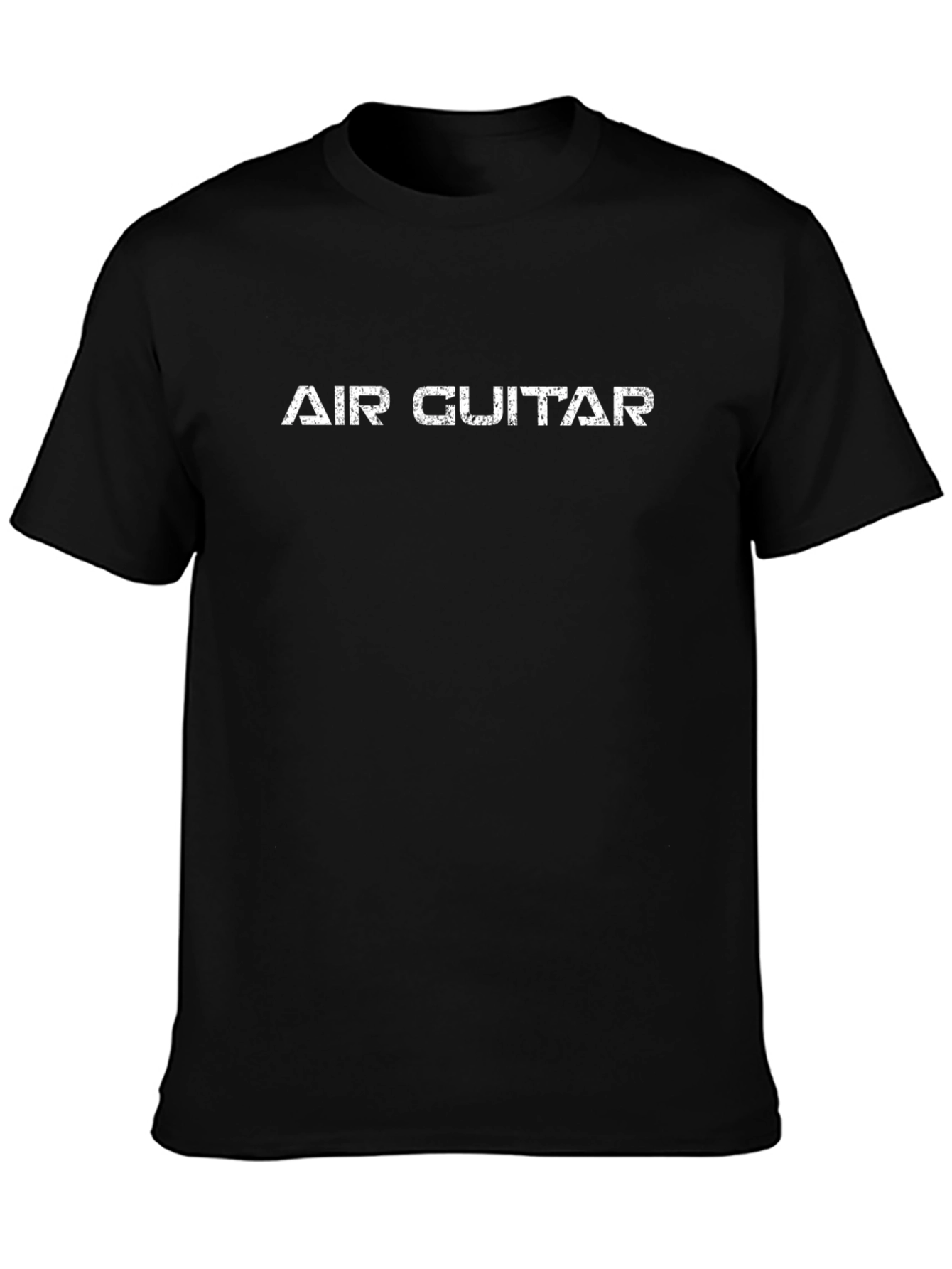 Air Guitar Graphic Tee - Black Cotton T-Shirt