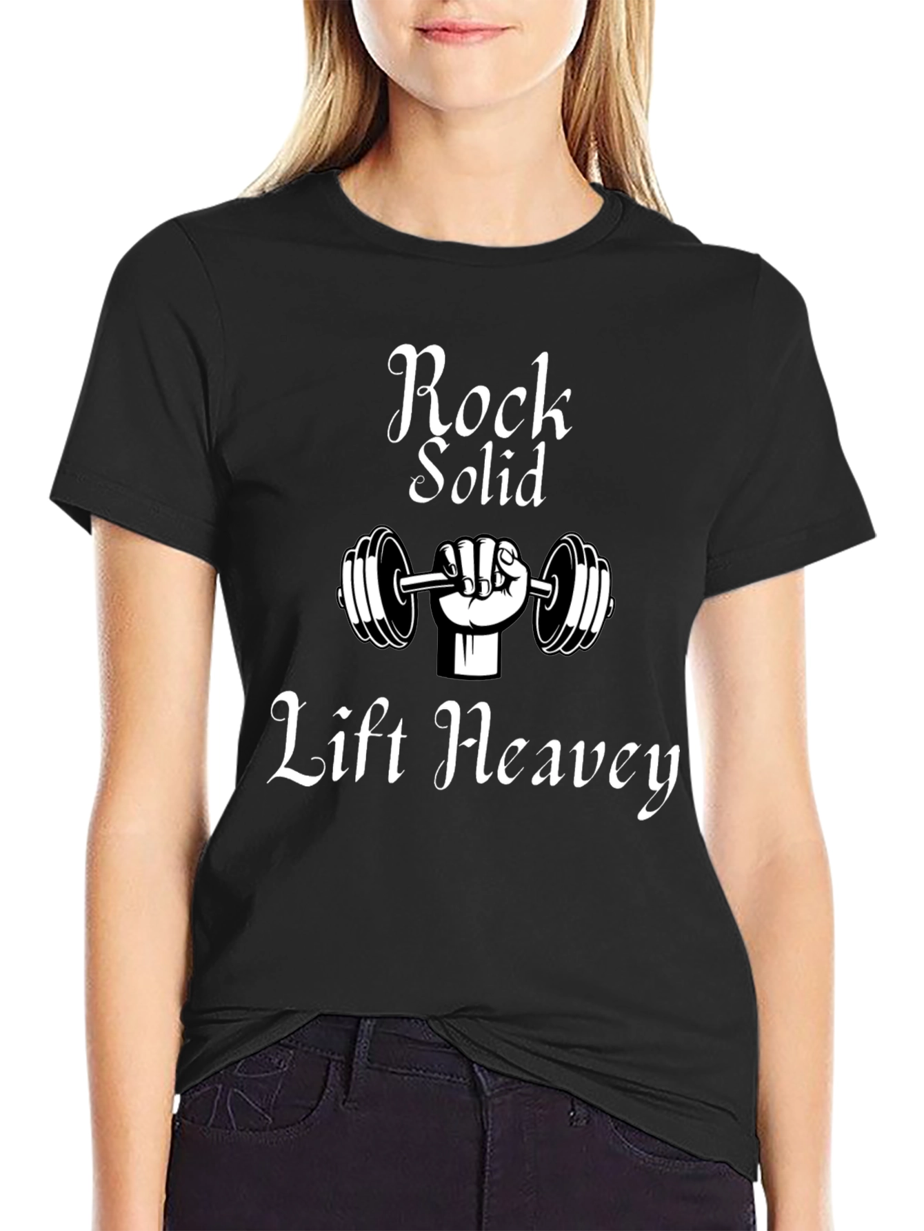 Rock Solid Lift Heavy T-Shirt - Gym Motivation Tee