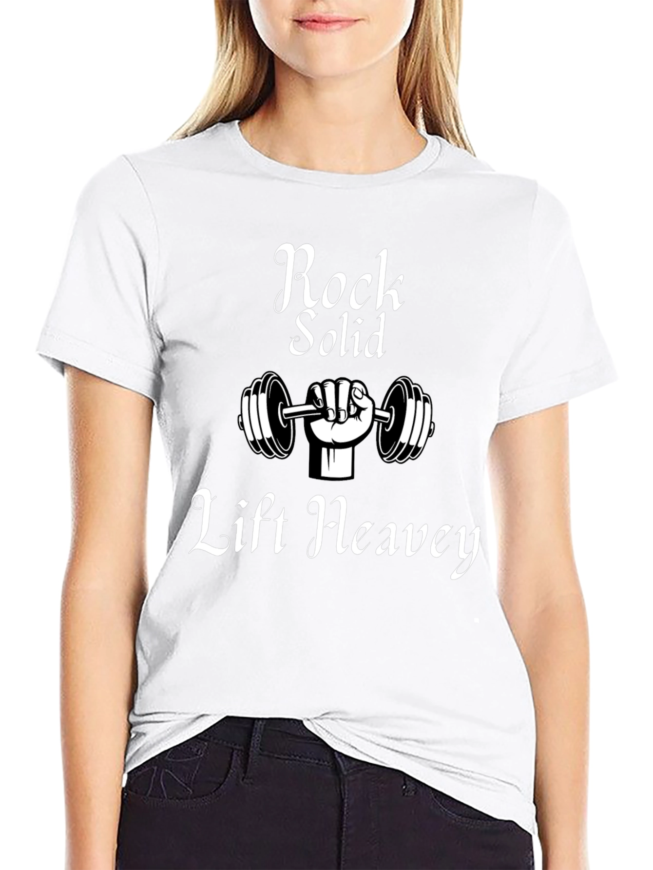 Rock Solid Lift Heavy T-Shirt - Gym Motivation Tee