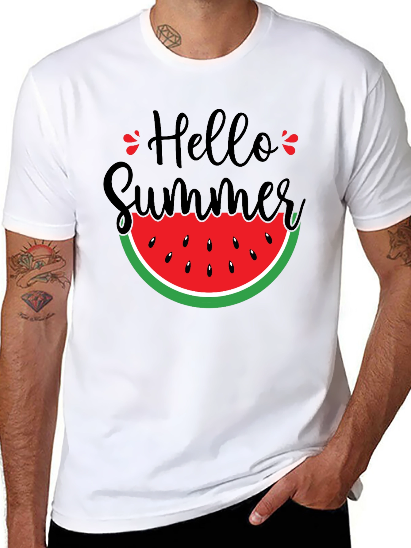 Hello Summer Watermelon Graphic Tee