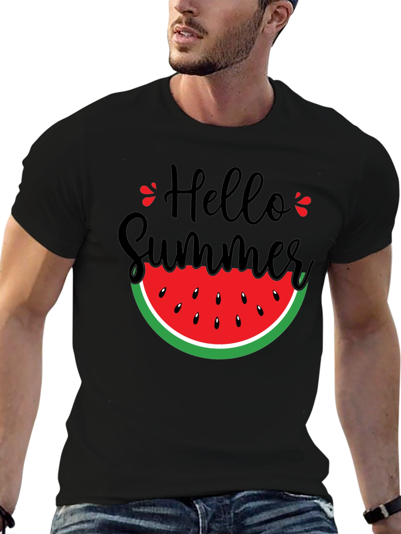 Hello Summer Watermelon Graphic Tee