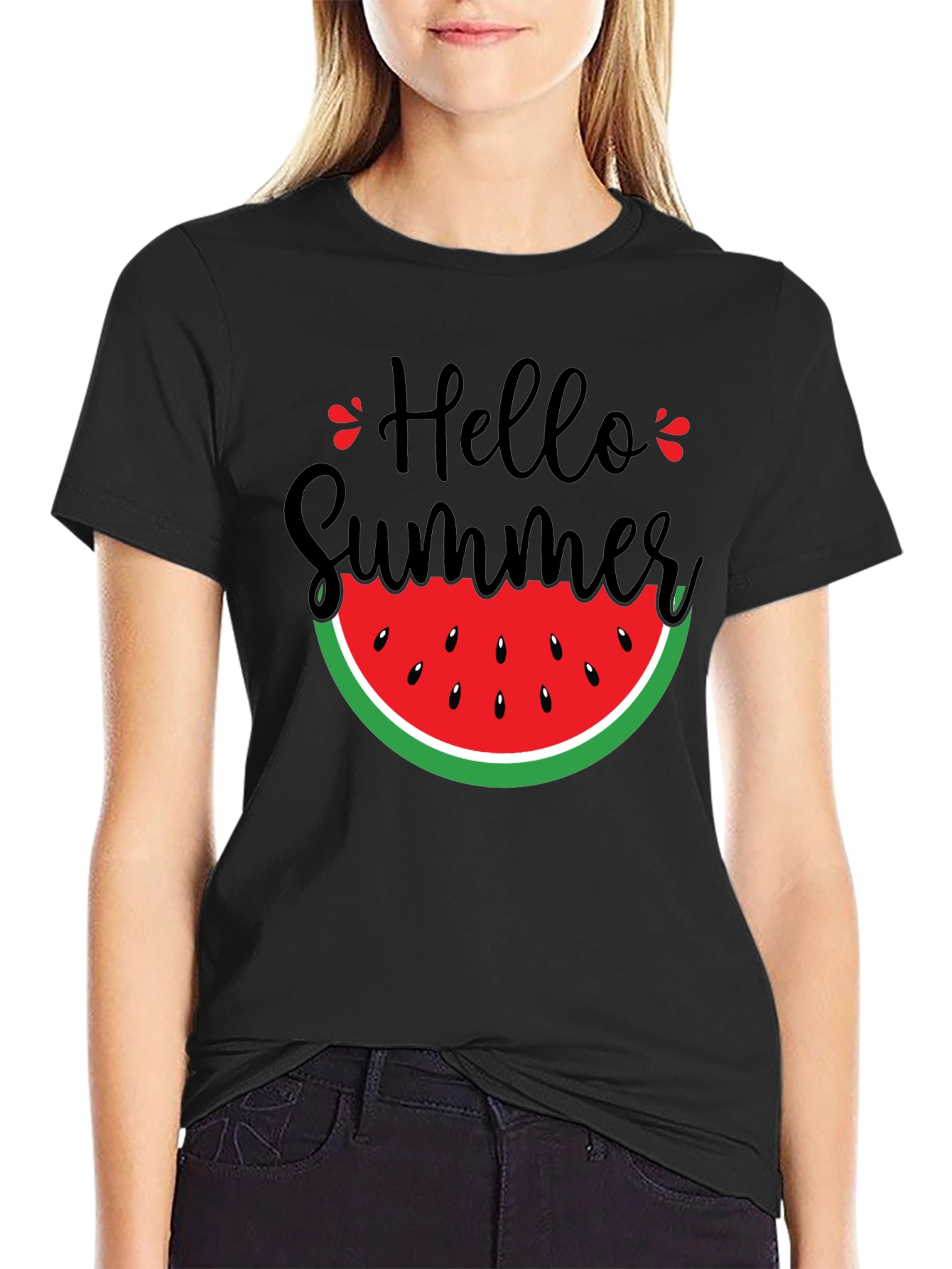 Hello Summer Watermelon Graphic Tee