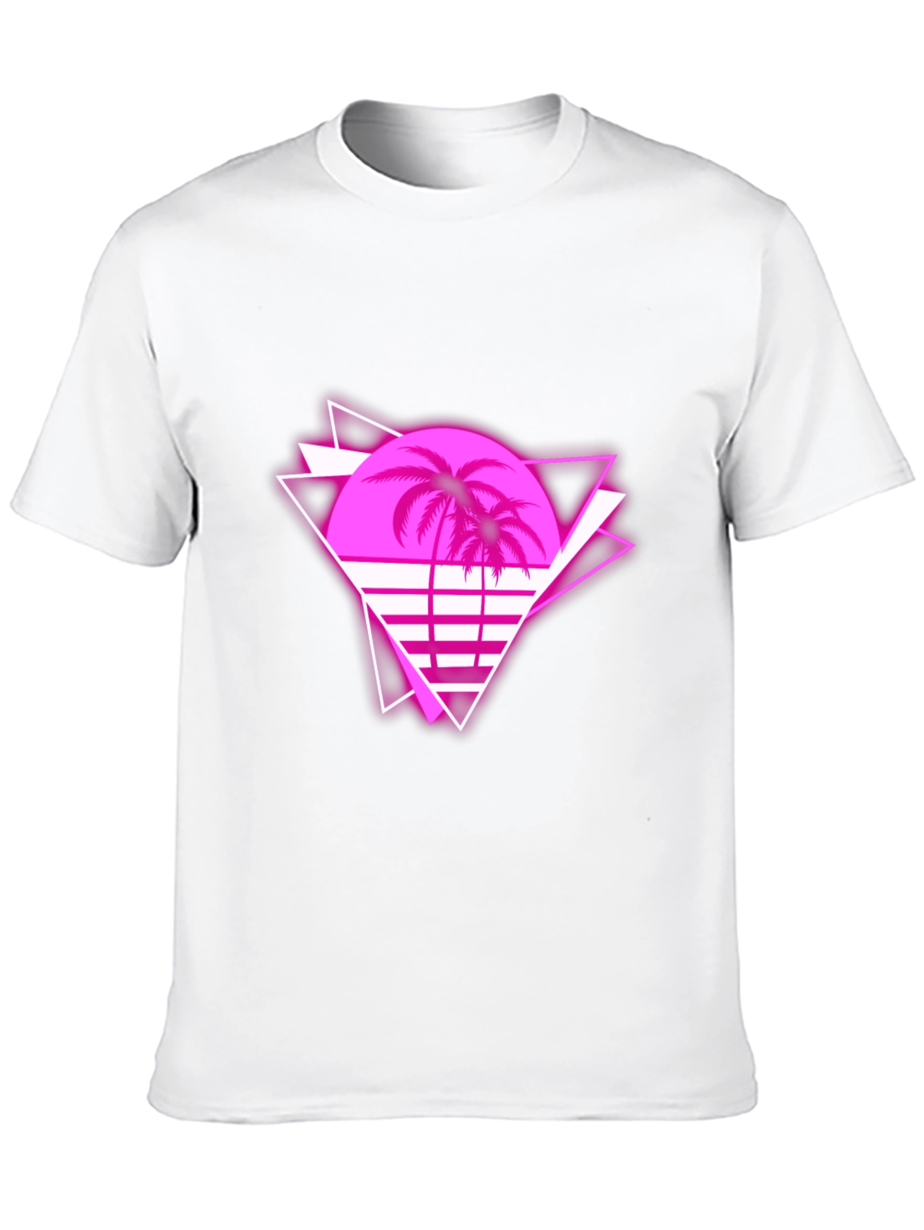 Retro Palm Tree Graphic Tee - 80s Style