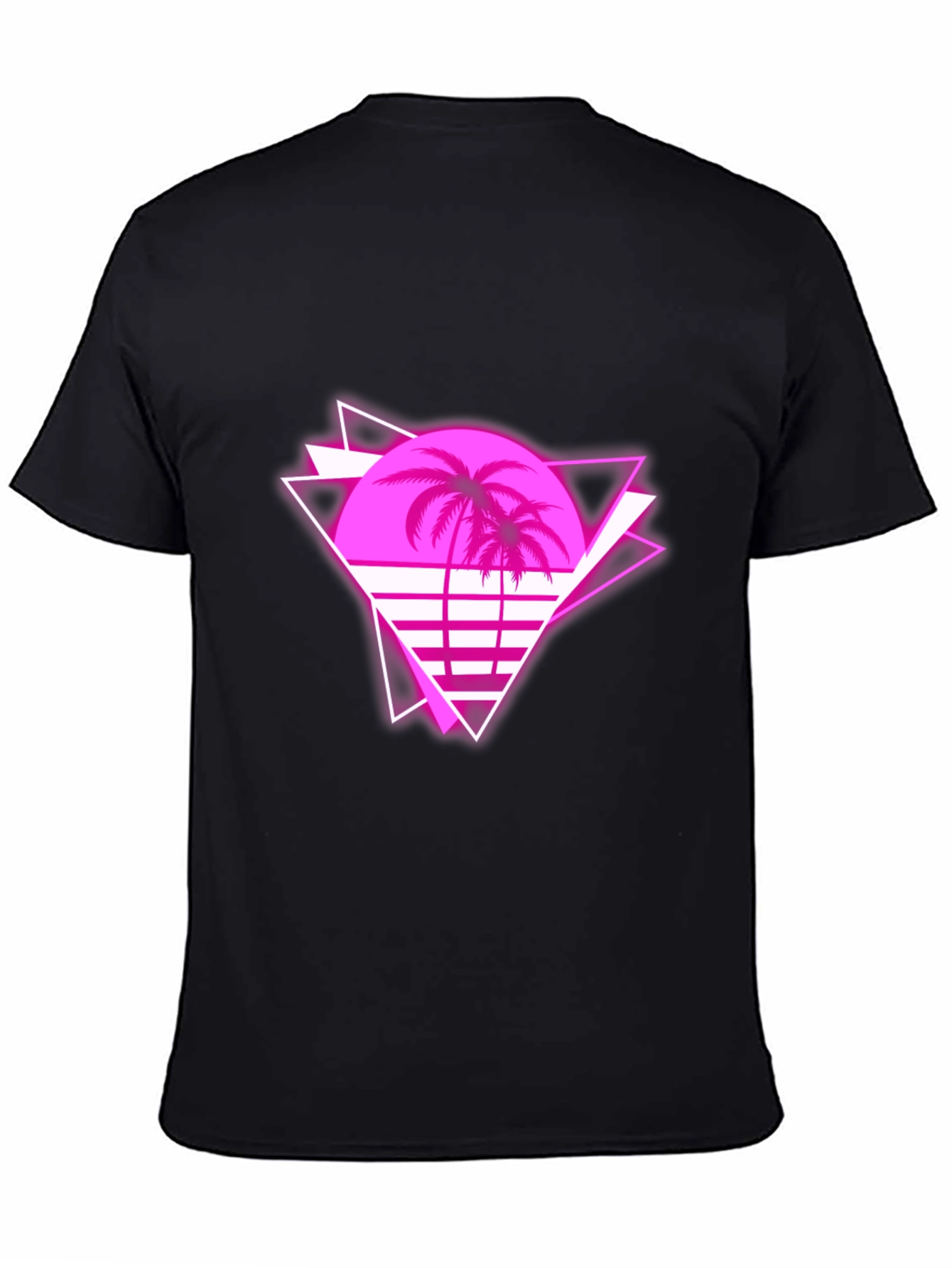 Retro Palm Tree Graphic Tee - 80s Style