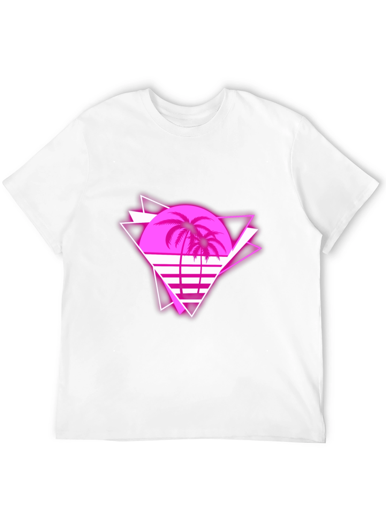 Retro Palm Tree Graphic Tee - 80s Style