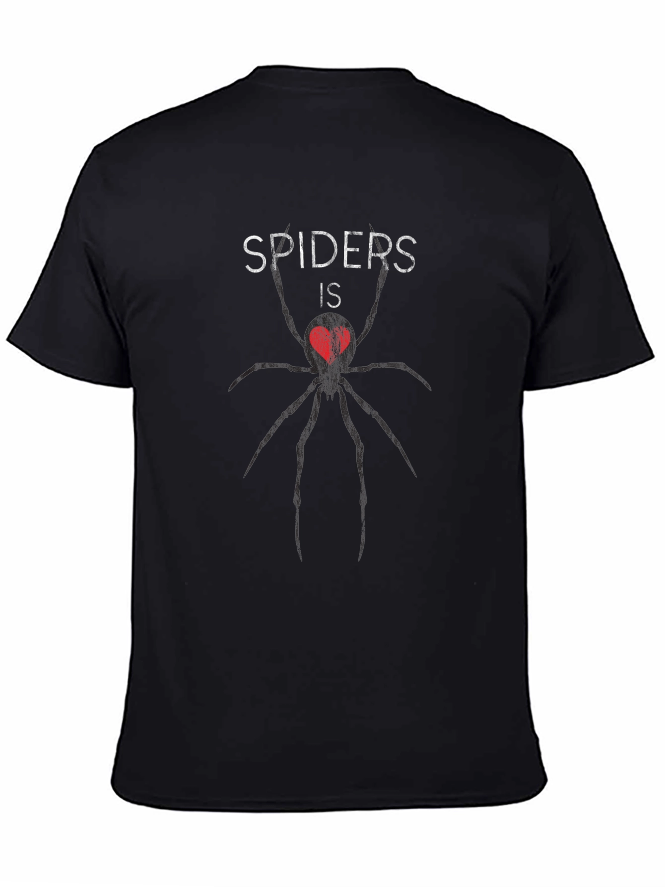 Spiders Is Love T-Shirt - Black Spider Heart Tee