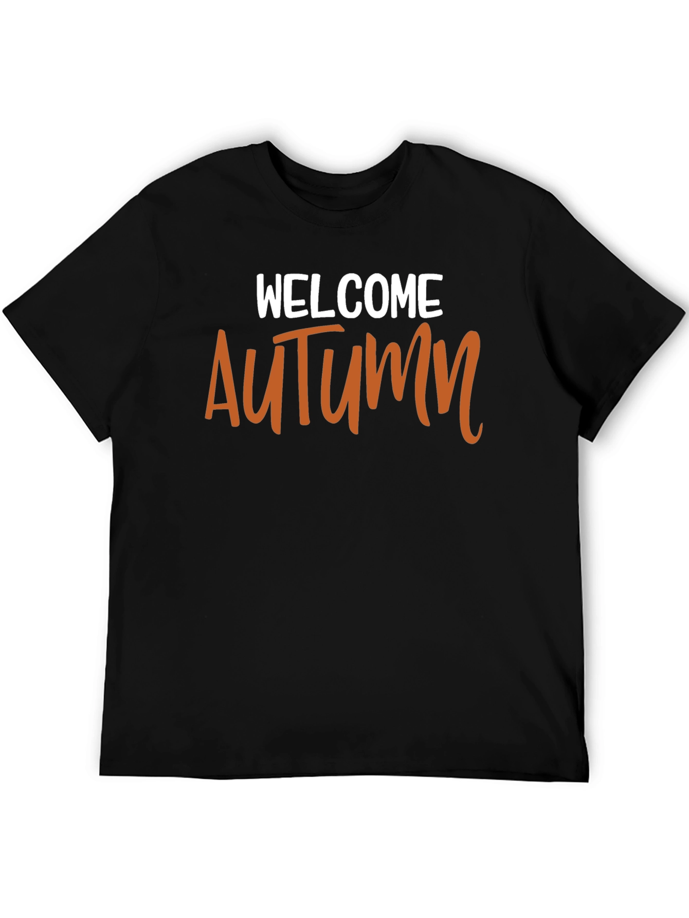 Welcome Autumn Graphic Tee - Black Casual Top