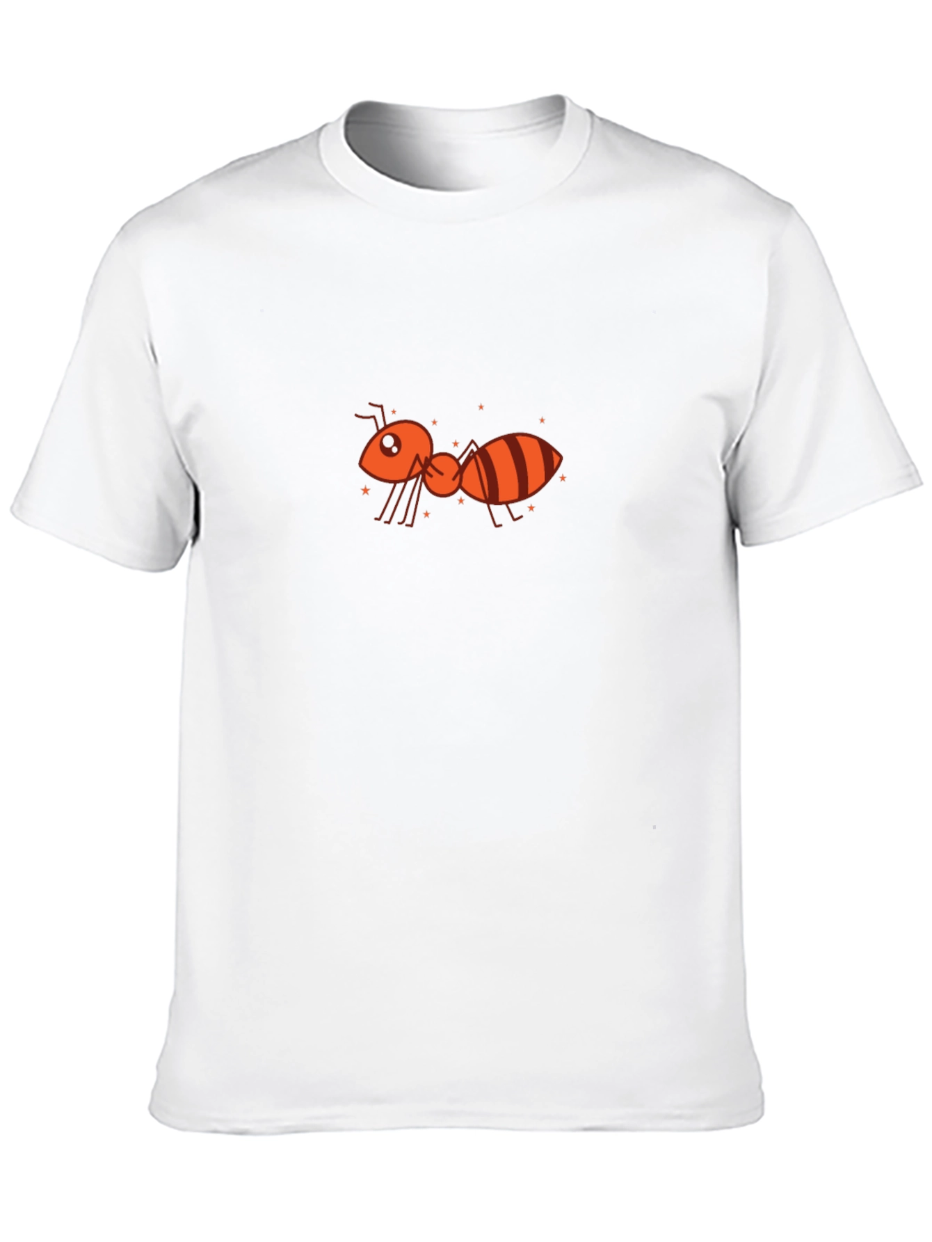 Ant Graphic Tee - Black Cotton Casual Top
