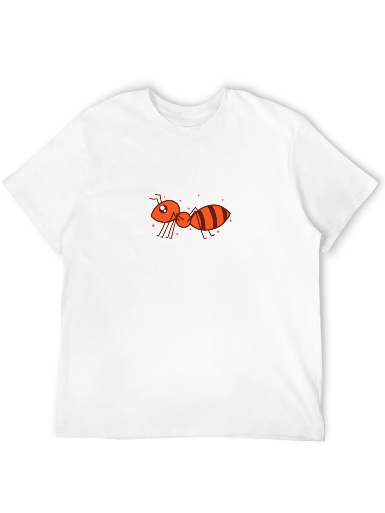 Ant Graphic Tee - Black Cotton Casual Top