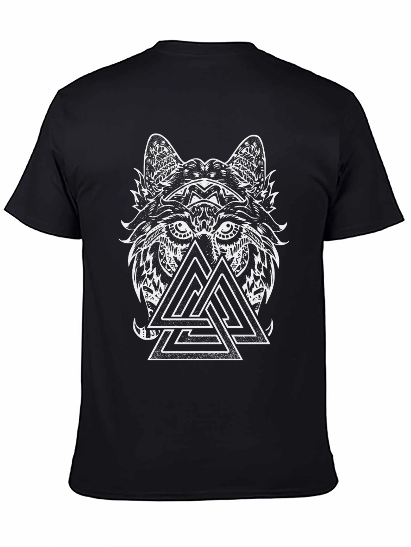 Wolf & Valknut Graphic Tee - Black